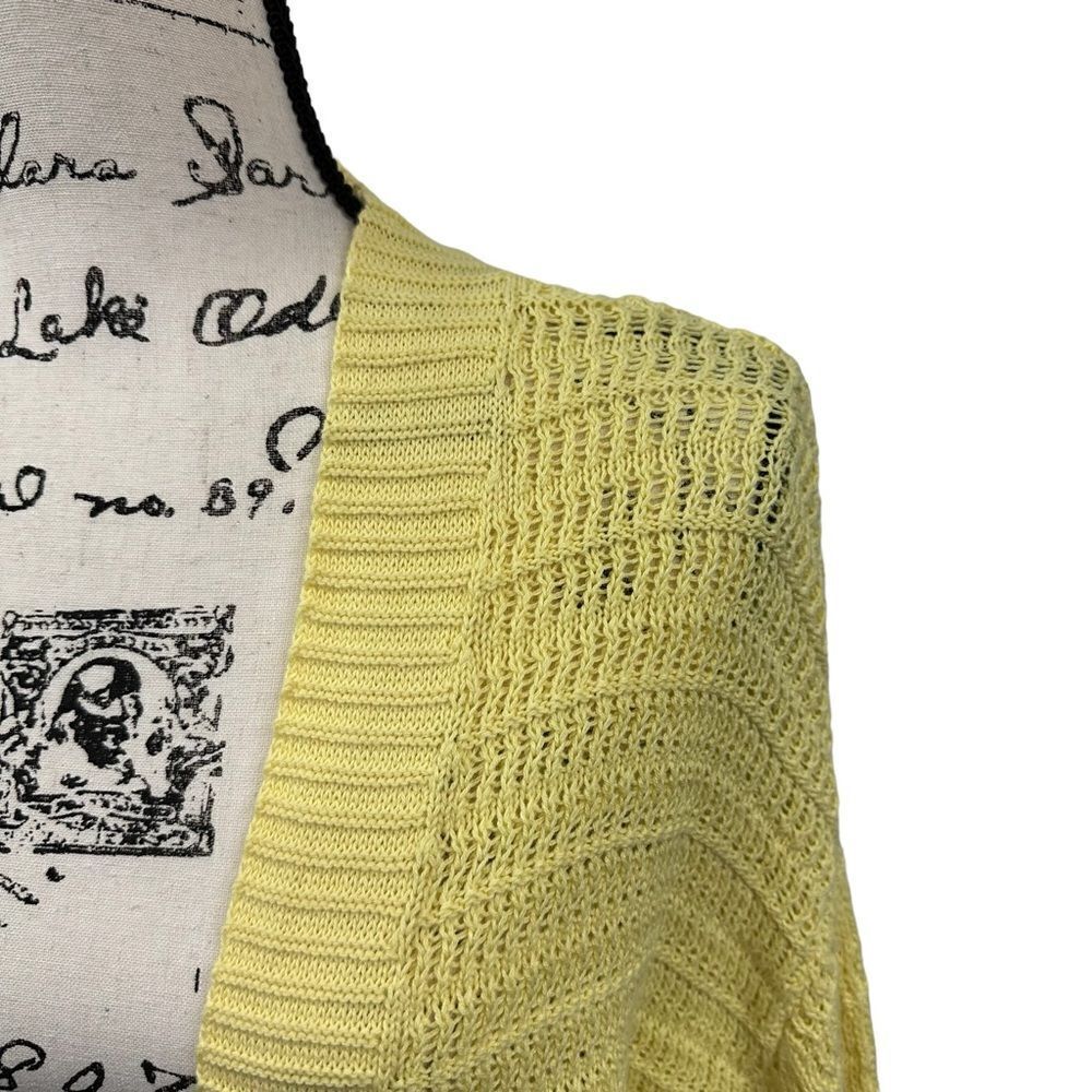 Wild Fable Butter Yellow Knit Open Front Oversized Cardigan, Small - Picture 5 of 12